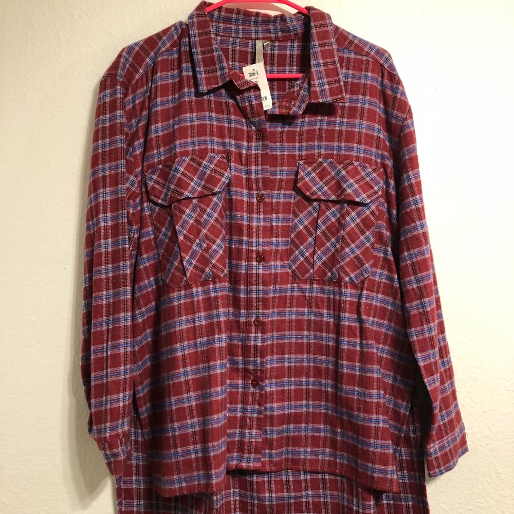 Long oversized flannel